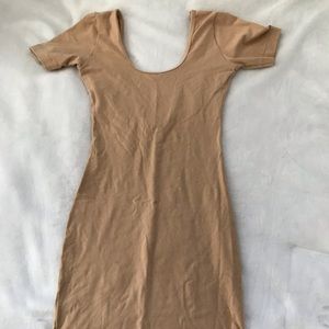 American Apparel Tan Bodycon Dress